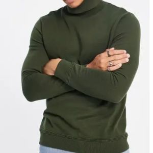 Topshop Topman Twisted Classic Fit turtleneck Sweater